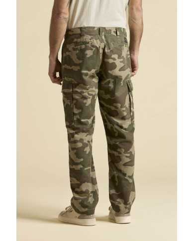 Pantalon cargo en coton camouflage