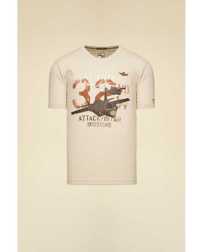 T-shirt coton flammé