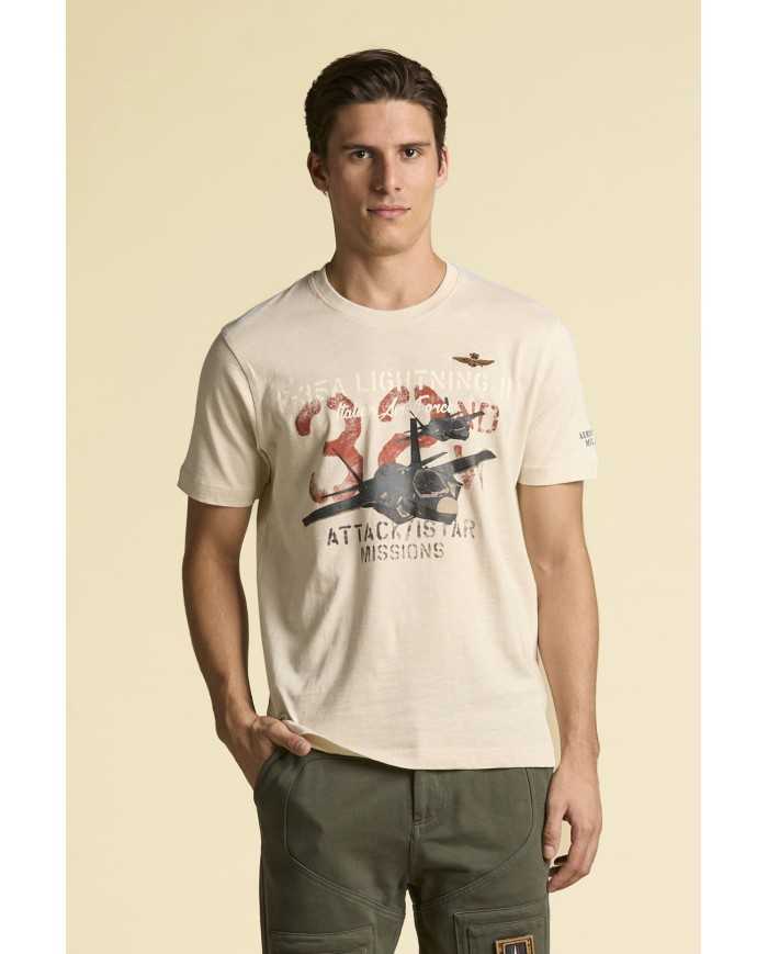 T-shirt coton flammé
