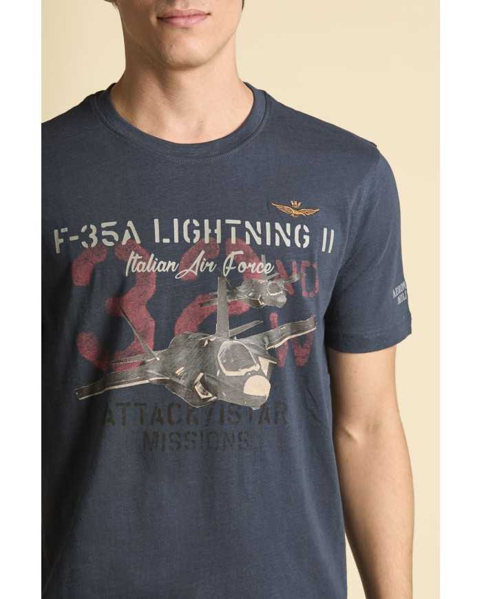 T-shirt coton flammé
