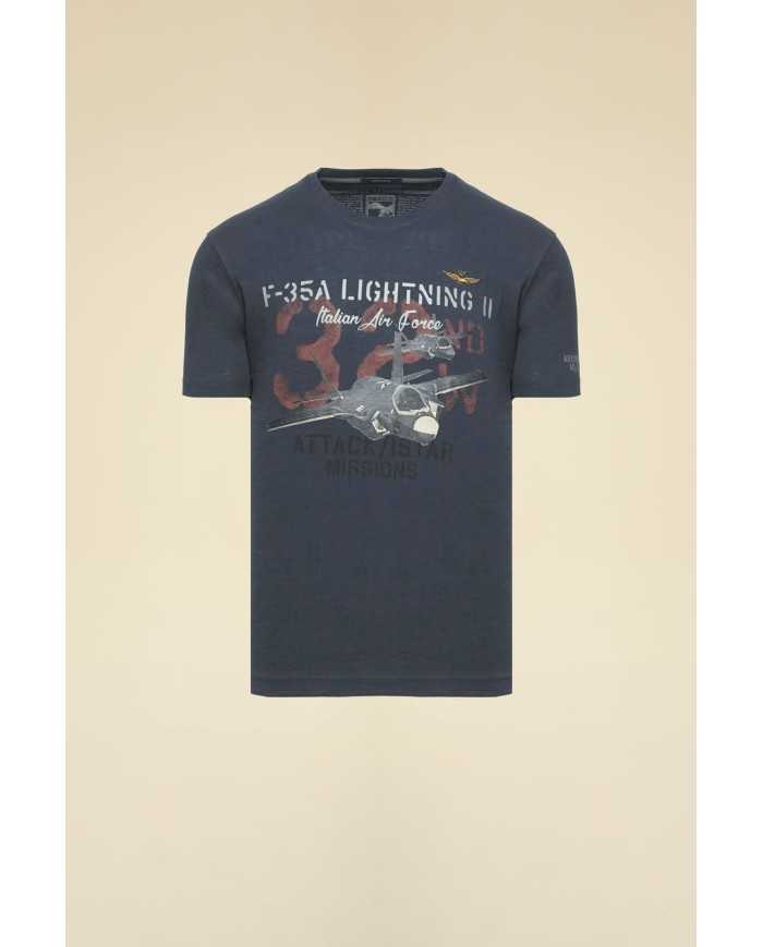 T-shirt coton flammé