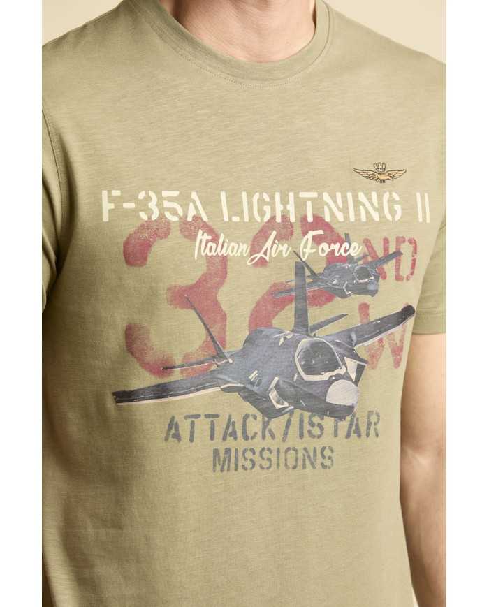 T-shirt coton flammé