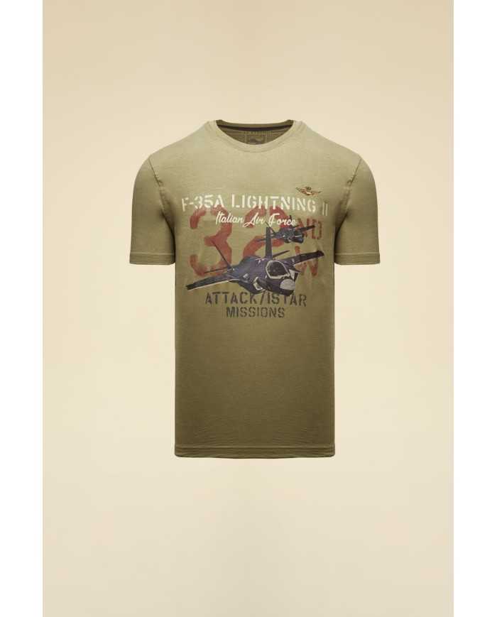 T-shirt coton flammé