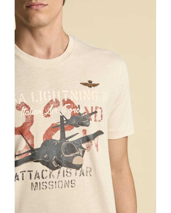 T-shirt coton flammé
