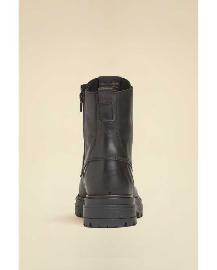 Bottines à lacets en cuir