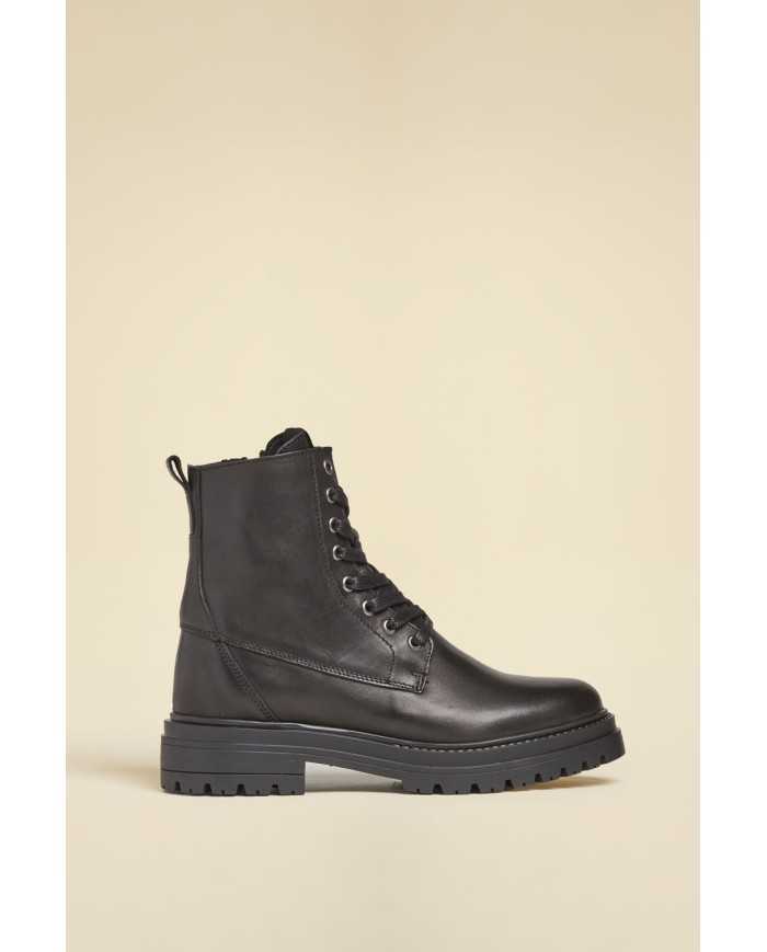 Bottines à lacets en cuir