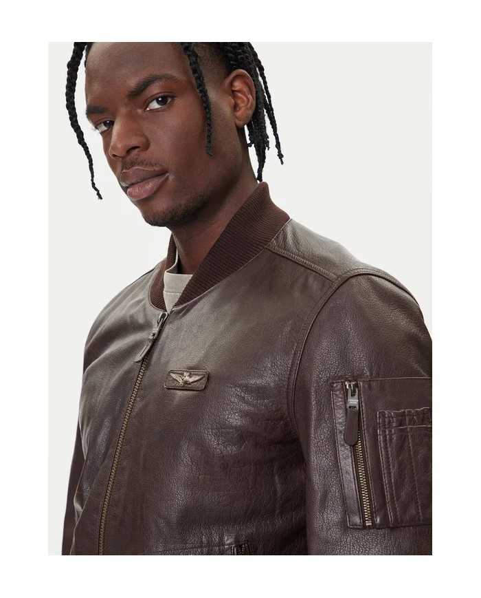 Veste en cuir AERONAUTICA MILITARE