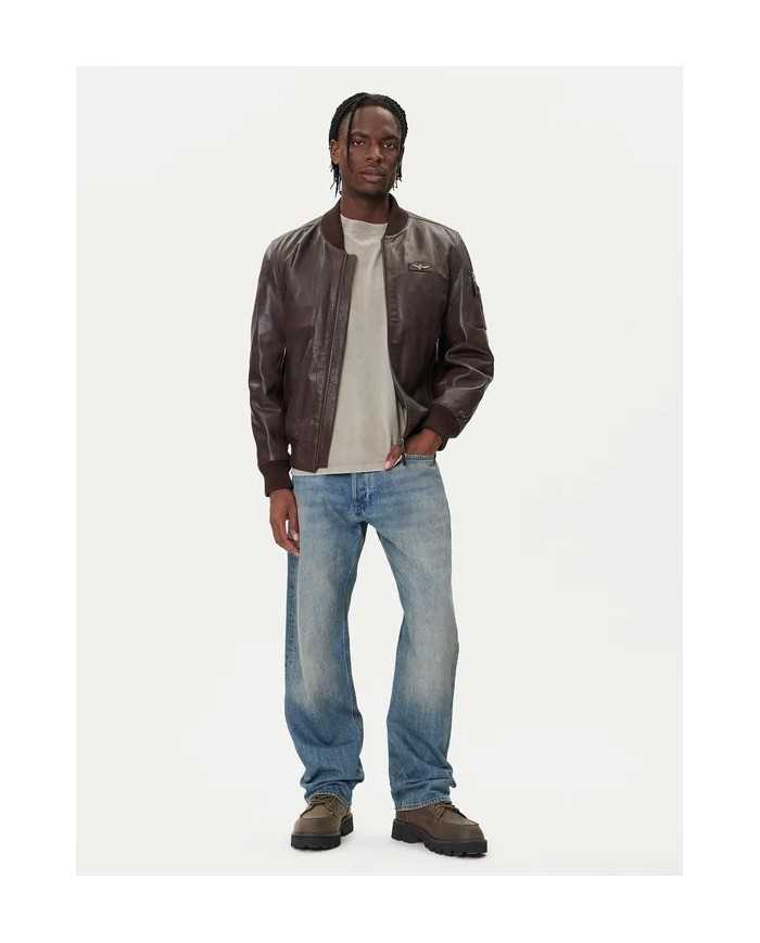 Veste en cuir AERONAUTICA MILITARE