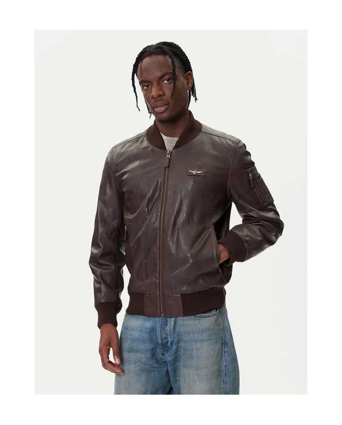 Veste en cuir AERONAUTICA MILITARE