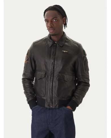 Veste en cuir AERONAUTICA MILITARE