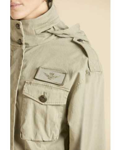Veste militaire en gabardine stretch