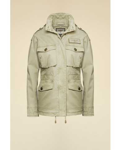 Veste militaire en gabardine stretch