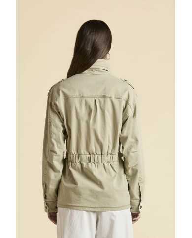 Veste militaire en gabardine stretch