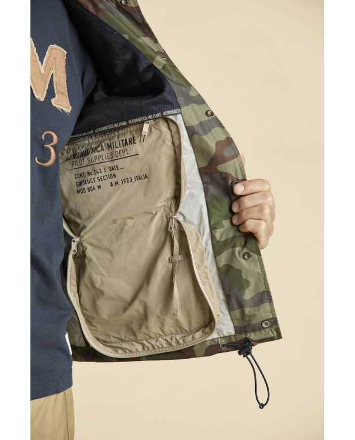 Veste coach camouflée pliable