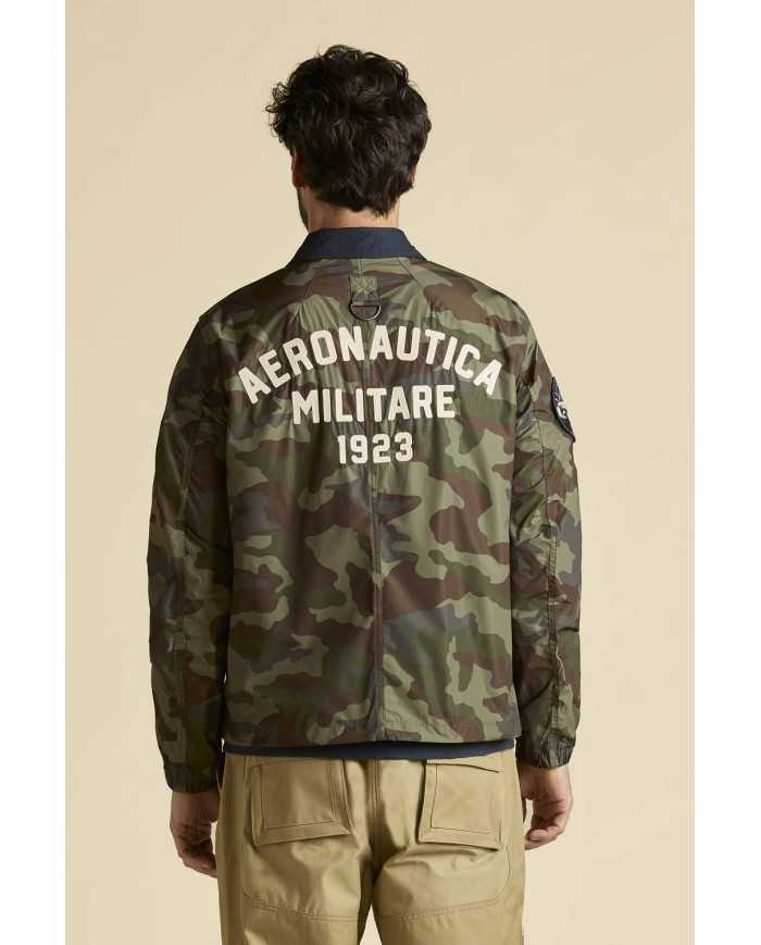 Veste coach camouflée pliable