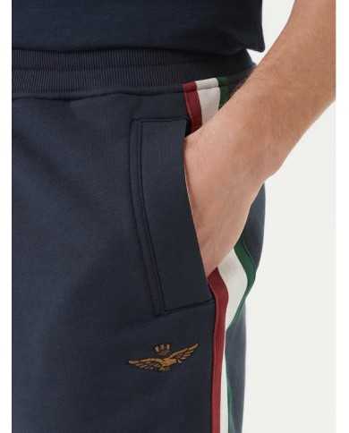 Short sport en molleton avec tricolore