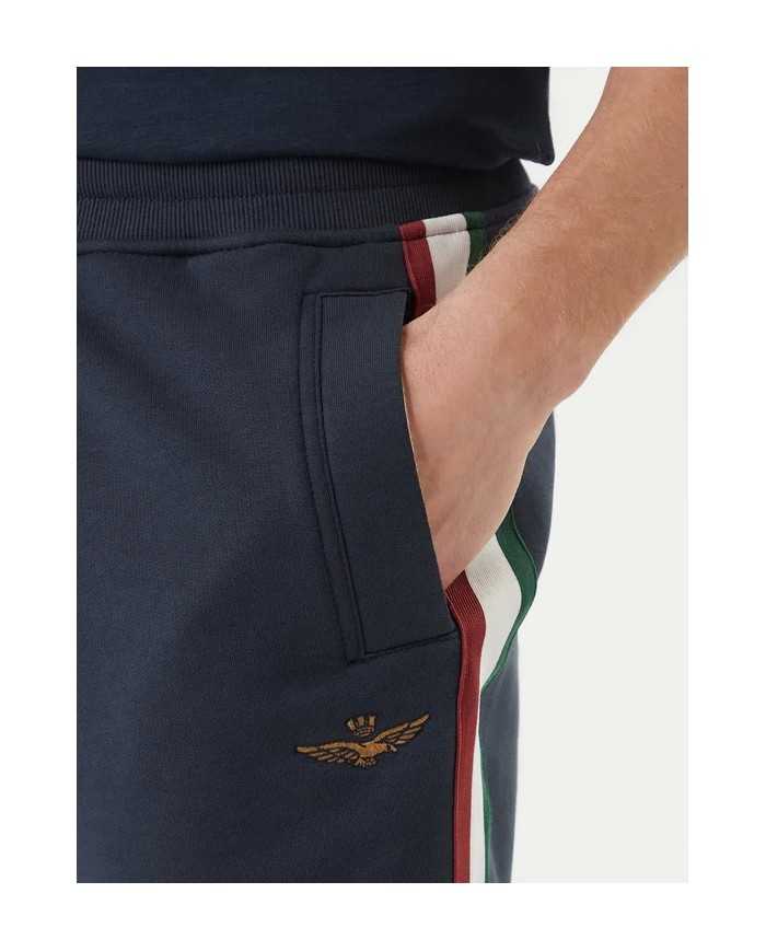 Short sport en molleton avec tricolore