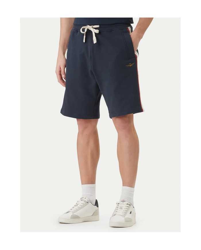 Short sport en molleton avec tricolore