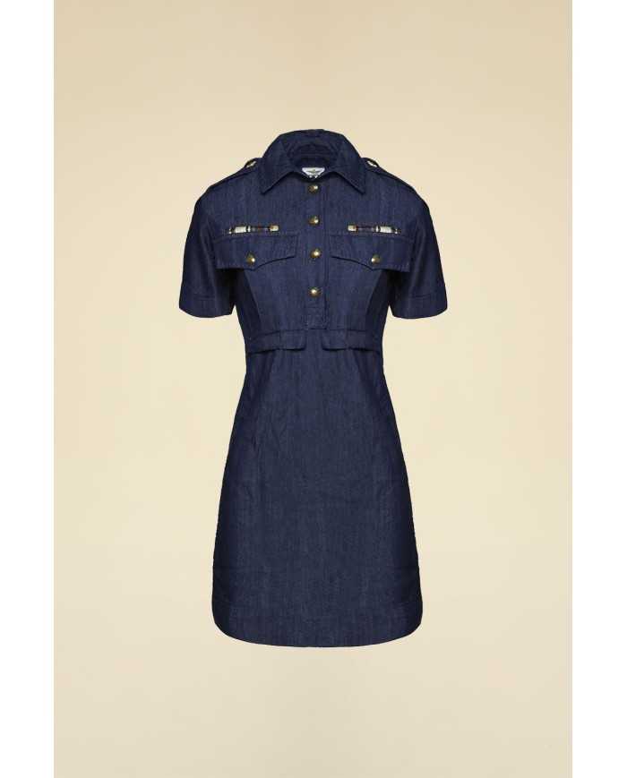 Robe en chambray de coton léger