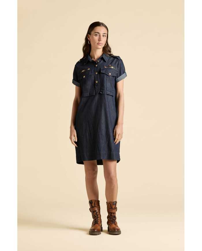 Robe en chambray de coton léger