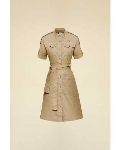 Robe courte avec ceinture et poches