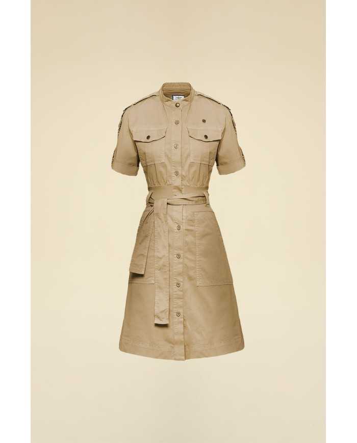 Robe courte avec ceinture et poches