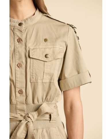Robe courte avec ceinture et poches