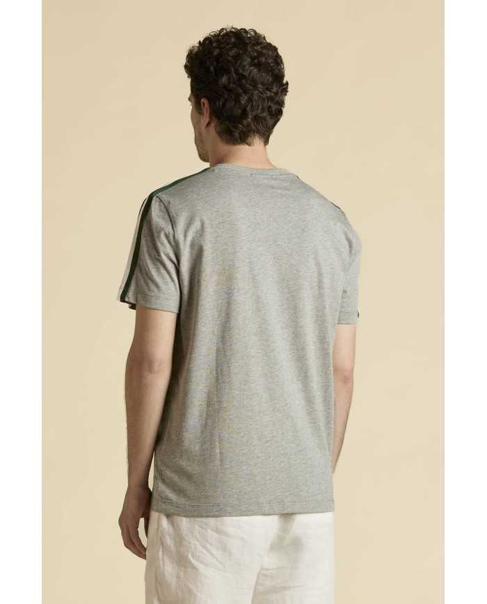 T-shirt brodée en coton flammé