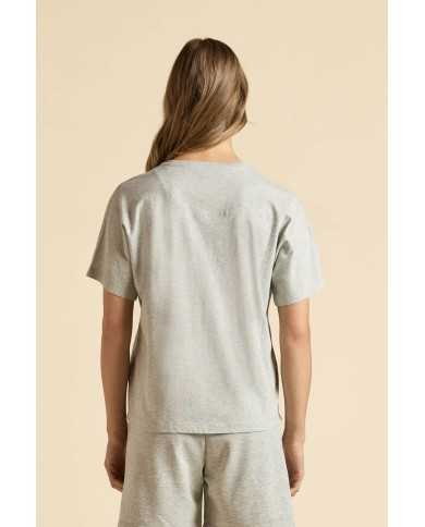 T-shirt en jersey de coton et lin