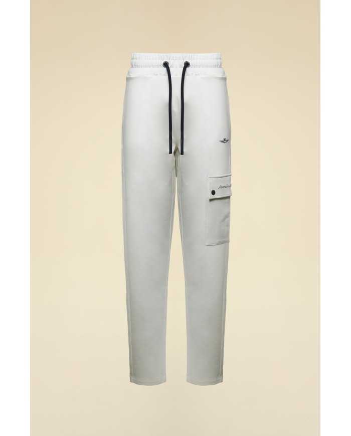 Pantalon de jogging en polaire avec taille élastiquée à cordon