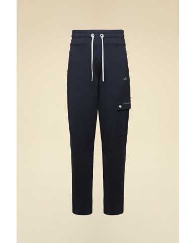 Pantalon de jogging en polaire avec taille élastiquée à cordon