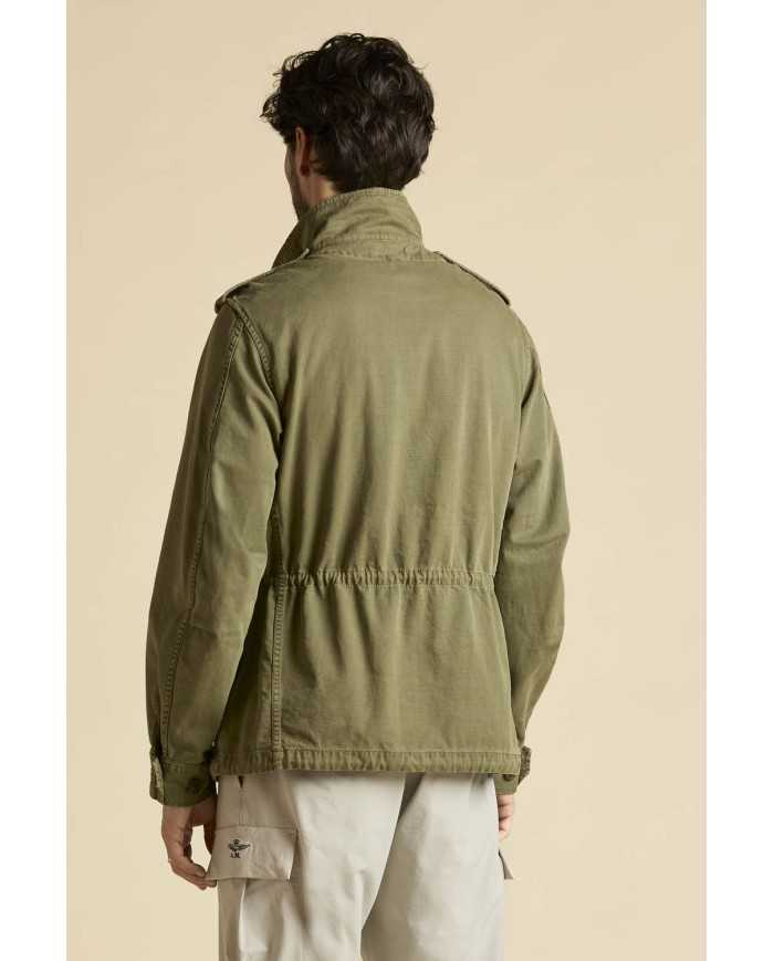 veste de campagne en coton teint en pièce