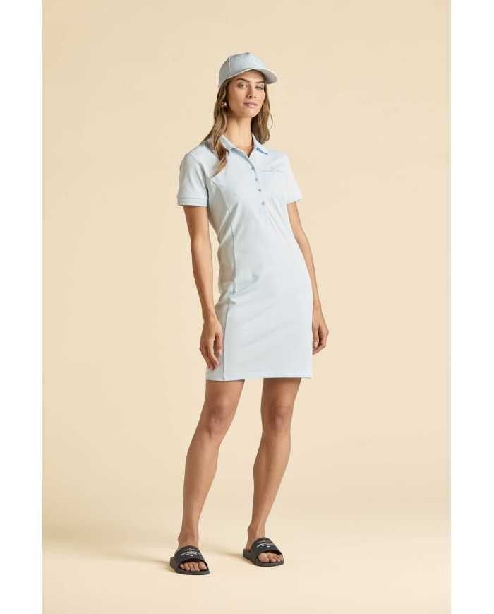 Robe en piqué de coton stretch