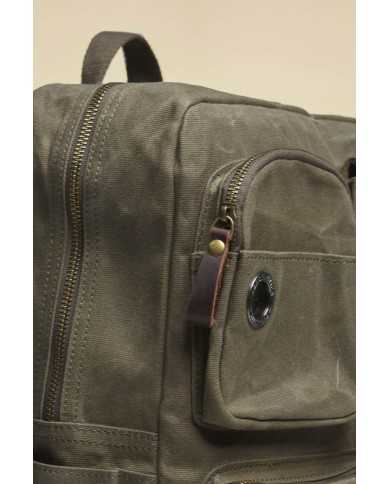 Sac à dos porte-pc en canvas de coton