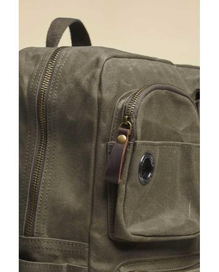 Sac à dos porte-pc en canvas de coton