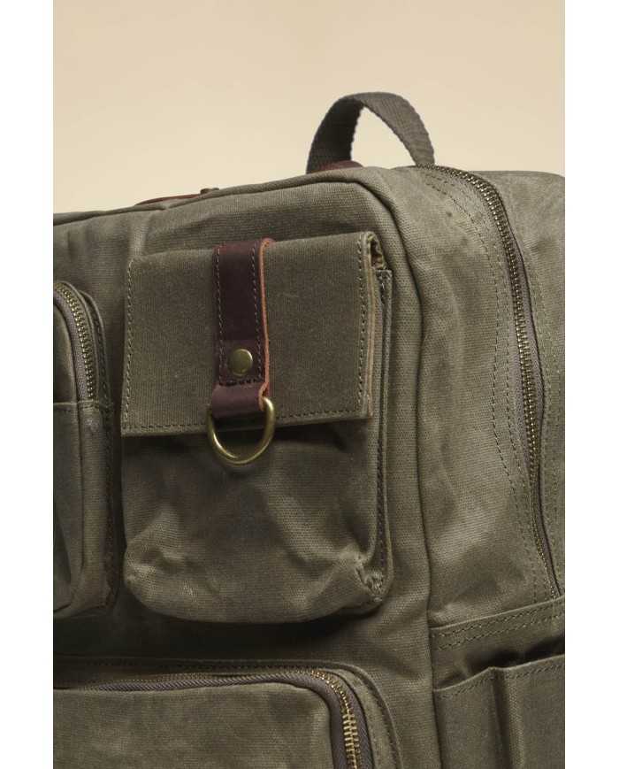 Sac à dos porte-pc en canvas de coton