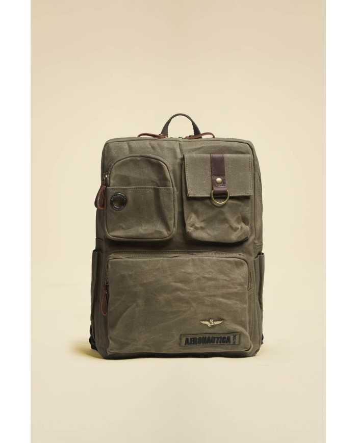 Sac à dos porte-pc en canvas de coton