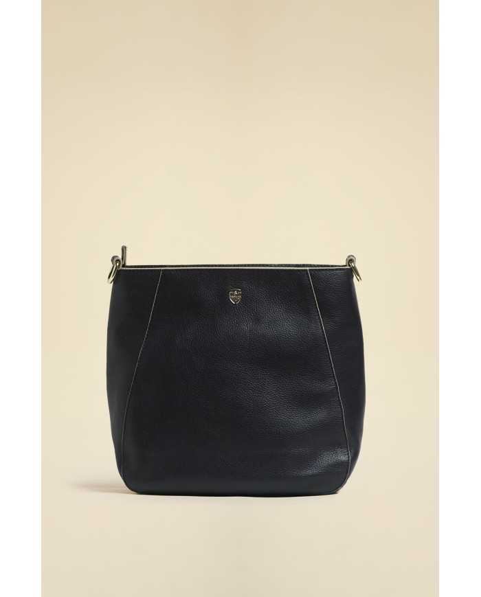 Sac à épaule en cuir avec logo ajouré